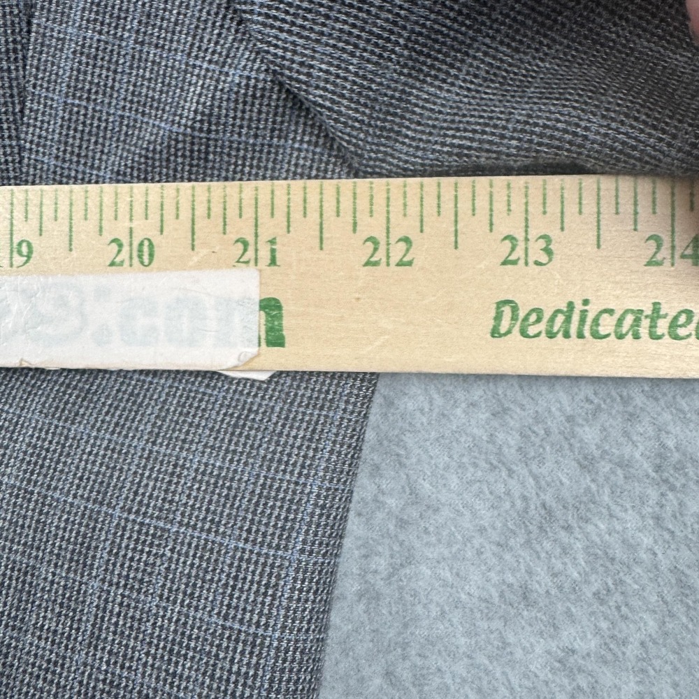Ralph Lauren Blazer Mens 42R Gray Blue Silk Wool Glen Plaid Sport Coat Canada - Picture 10 of 12